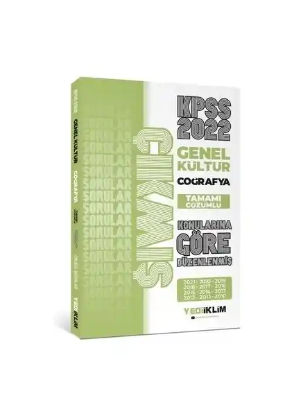 Yediiklim KPSS 2022 Coğrafya Çözümlü Soru Kitabı Güncel ve Güvenilir Kaynak