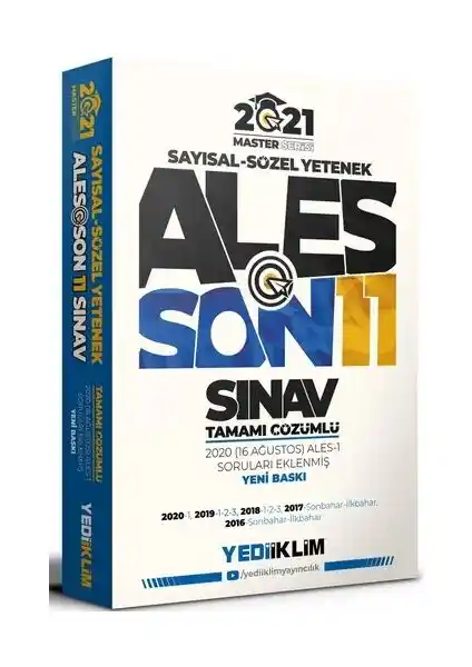 Yediiklim Master Serisi ALES Son 11 Sınav Tamamı Çözümlü Soru Kitabı İnceleme ve Değerlendirme