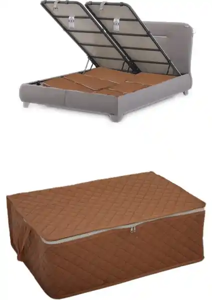 Adarya Baza Altı Büyük Boy Saklama Hurcu ile Serstil Mega Boy Baza Altı Beyaz Hurç