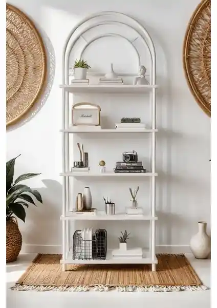 Mobitopya Çevir Kur Dekoratif Raf Dolap Beyaz BD ile Peka 5 Raflı Kitaplık Karşılaştırması