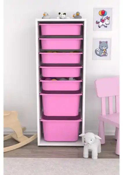 Pratico 7 Sepetli Pembe ile Cara 2 Büyük 4 Küçük Dolapların Avantaj ve Dezavantajları