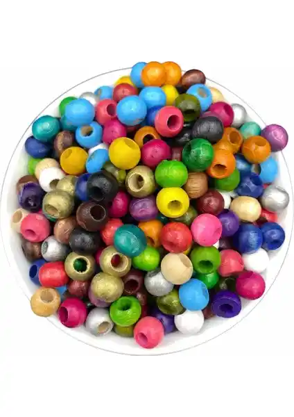 10mm Karışık Renkli Tahta Boncuk ile Yaratıcı Takı ve Aksesuar Tasarımları