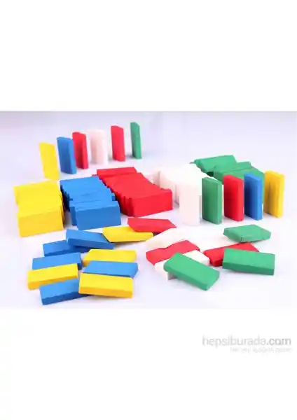 Ahşap Domino Seti: Eğitici ve Dayanıklı Renkli Oyuncak Çocuklar ve Yetişkinler İçin