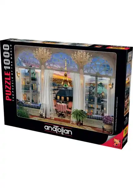 Anadolian 1000 Parçalık Puzzle Paris Teras Manzarası ile Zihinsel ve Sosyal Deneyim