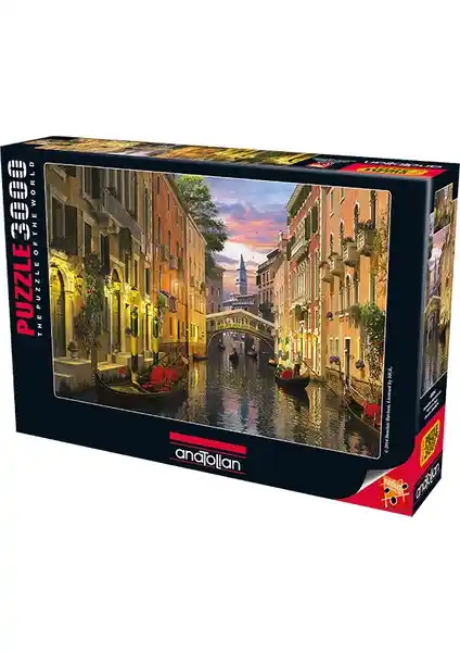 Anadolu 3000 Parçalık Puzzle Venedik'te Alacakaranlık Manzarası Sanat ve Zihinsel Gelişim