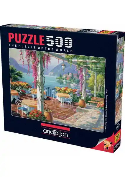 Anadolu 500 Parçalık Puzzle Mor Salkımlı Teras - Zihinsel ve Aile Bağlarını Güçlendiren Oyun