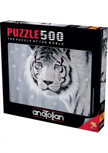 Anadolu Beyaz Kaplan 500 Parçalık Puzzle: Doğa ve Vahşi Yaşam Temalı Yüksek Kaliteli Puzzle