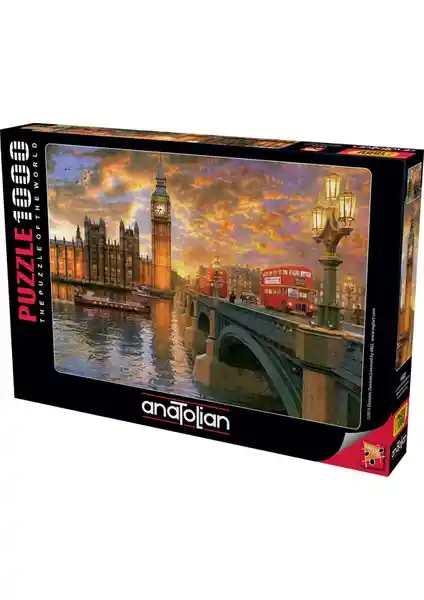 Anatolian 1000 Parçalık Puzzle Londra'da Gün Batımı Temasıyla Zihinsel ve Sanatsal Deneyim