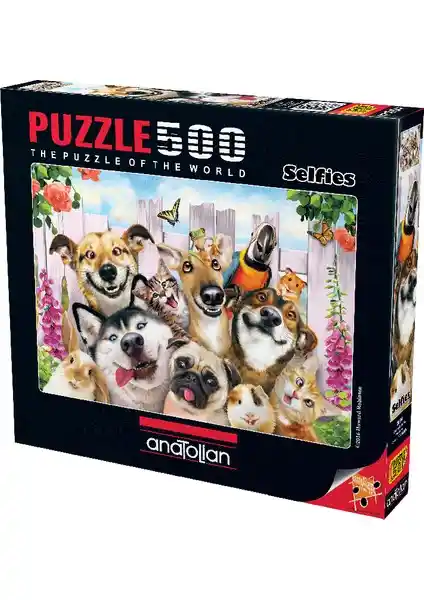 Anatolian 500 Parçalık Puzzle Dostlarla Selfie Zihinsel Gelişim ve Eğlence İçin Uygun