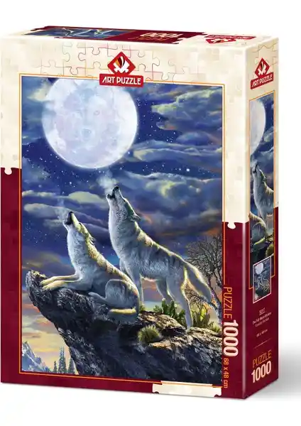 Art Puzzle Dolunay Kurtları 1000 Parça Puzzle Yüksek Kalite ve Detaylı Tasarım