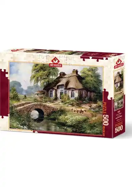 Art Puzzle Yeşil Köy 500 Parça Puzzle Doğanın Güzelliklerini Yansıtan Eğlenceli Aktivite