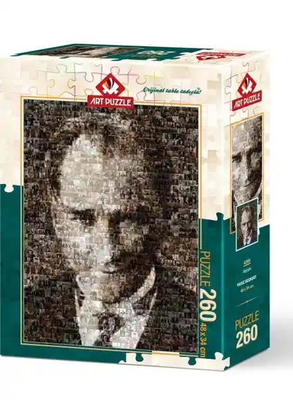 Atatürk Portresiyle 260 Parça Puzzle Türkiye Üretimi Sanat ve Hobi Koleksiyonu