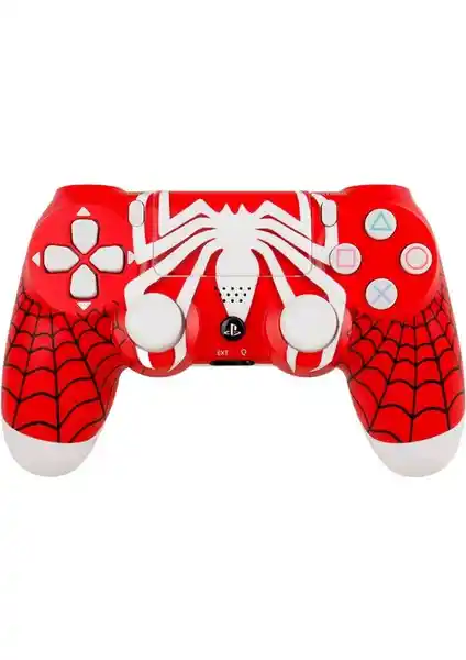 Byoztek Dualshock 4 V2 Spider-Man Temalı Kablosuz PS4 Oyun Kolu Gelişmiş Performans