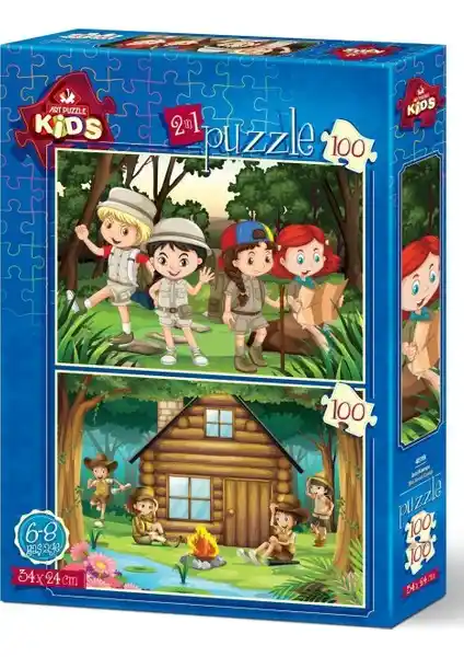 Çocuklar İçin Art Puzzle İzci Kampı: Eğlenceli ve Eğitici Zihin Geliştirici Puzzle Seti