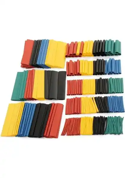 Çok Renkli Isıyla Daralan Makaron Seti 328 Parça Elektronik ve Kablolama Uygulamaları İçin