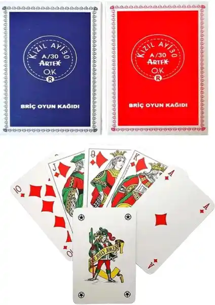 Ext. KIZIL AYI30 Artex A/30 Oyun Kağıdı: Çok Amaçlı Dayanıklı Kart Seti ve Oyun Deneyimi