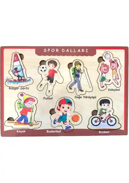 Farbu Oyuncak Ahşap Bultak Puzzle Çocuklar İçin Eğitici Çok Yönlü Oyun Aracı