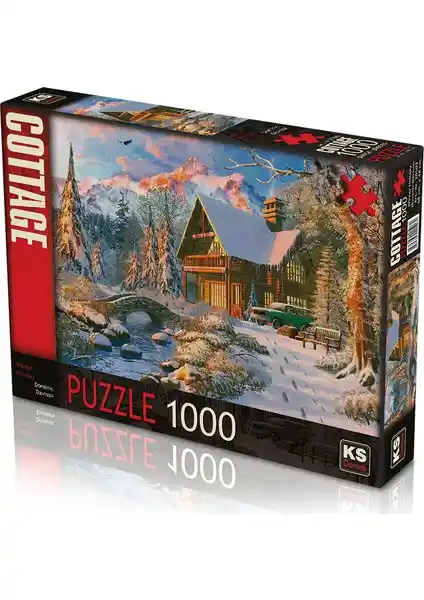 KS Games Kış Tatili 1000 Parça Puzzle - Yetişkinler ve Çocuklar İçin Eğlenceli Aktivite