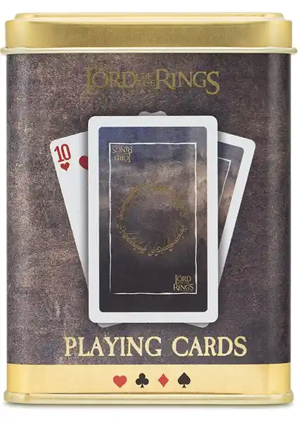 Mabbels Lord of the Rings Metal Kutulu İskambil Kartları Koleksiyon ve Oyun Tutkunları İçin Uygun