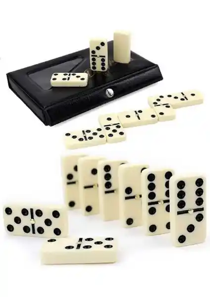 Miajima Fildişi Seramik Büyük Boy Domino Taşı Seti: Estetik ve Dayanıklı Oyun Deneyimi