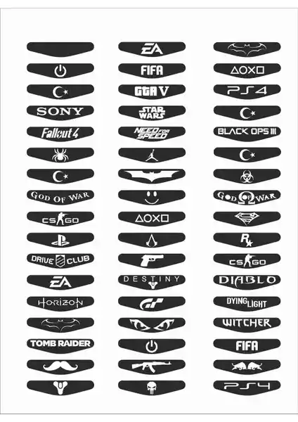 PlayStation 4 Dualshock Siyah Light Bar Sticker Seti ile Kontrolcülerinize Modern ve Şık Bir Dokunuş Ekleyin