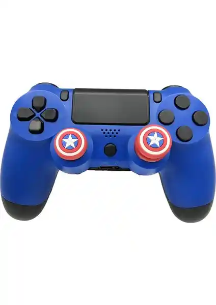 PS4 Kontrolcüleri için Captain America Temalı Silikon Koruyucu Aksesuarları