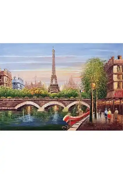 Seine River Paris Puzzle 500 Parça Yüksek Kaliteli Şehir ve Sanat Temalı Yapboz
