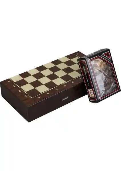 Sera Ahşap Kutulu Dama ve Satranç Takımı - Estetik ve Dayanıklı Çok Fonksiyonlu Oyun Seti