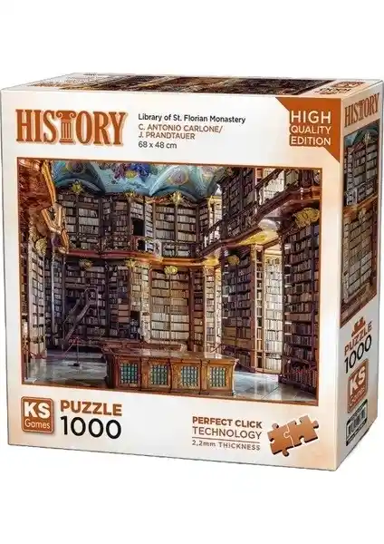 St. Florian Manastırı Temalı 1000 Parça Puzzle KS Games Kütüphane Serisi