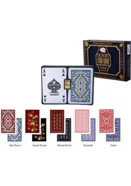 Star Plastik Iskambil Kartı 2'li Paketi Dayanıklı ve Pratik Oyun Kartları