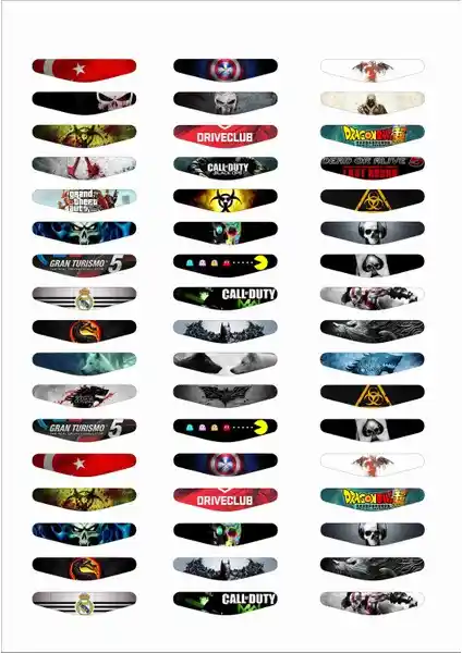 StickerMarket Dualshock Lightbar Renkli Sticker Seti ile PlayStation 4 Kontrolünüzü Kişiselleştirin