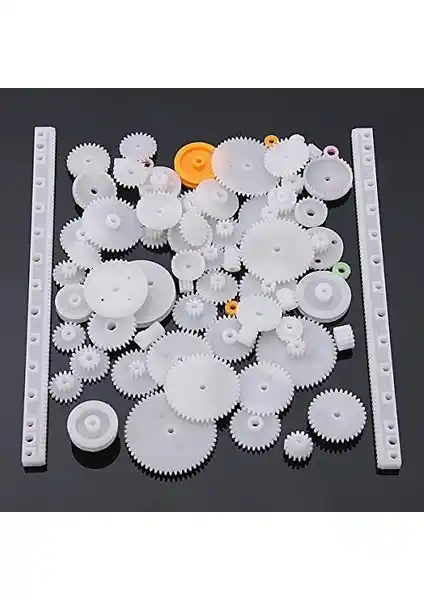 Teknoartshop 75 Parça Plastik Dişli Seti: Robotik ve Mekanik Projeler İçin Geniş Kapsamlı Hobi Seti