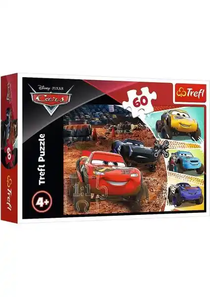 Trefl Lightning McQueen ve Arkadaşları Temalı 60 Parça Çocuk Puzzle Eğitici ve Eğlenceli