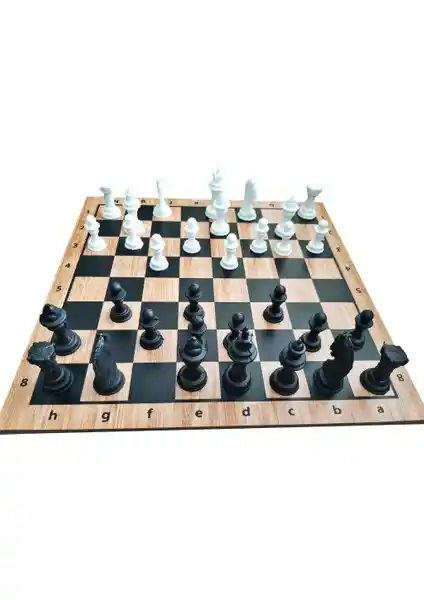 Vale Ahşap Tablalı Satranç Takımı: Estetik ve Öğretici Masa Oyunu Çocuklar ve Yetişkinler İçin