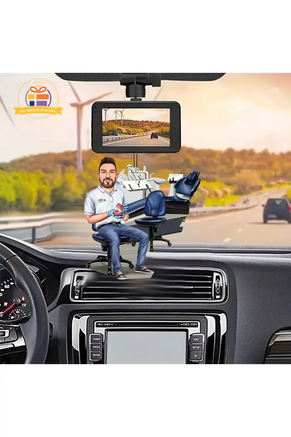 3D Hediye Dünyası Protez Dişçi Karikatürü Ahşap Dekoratif Ürünleri