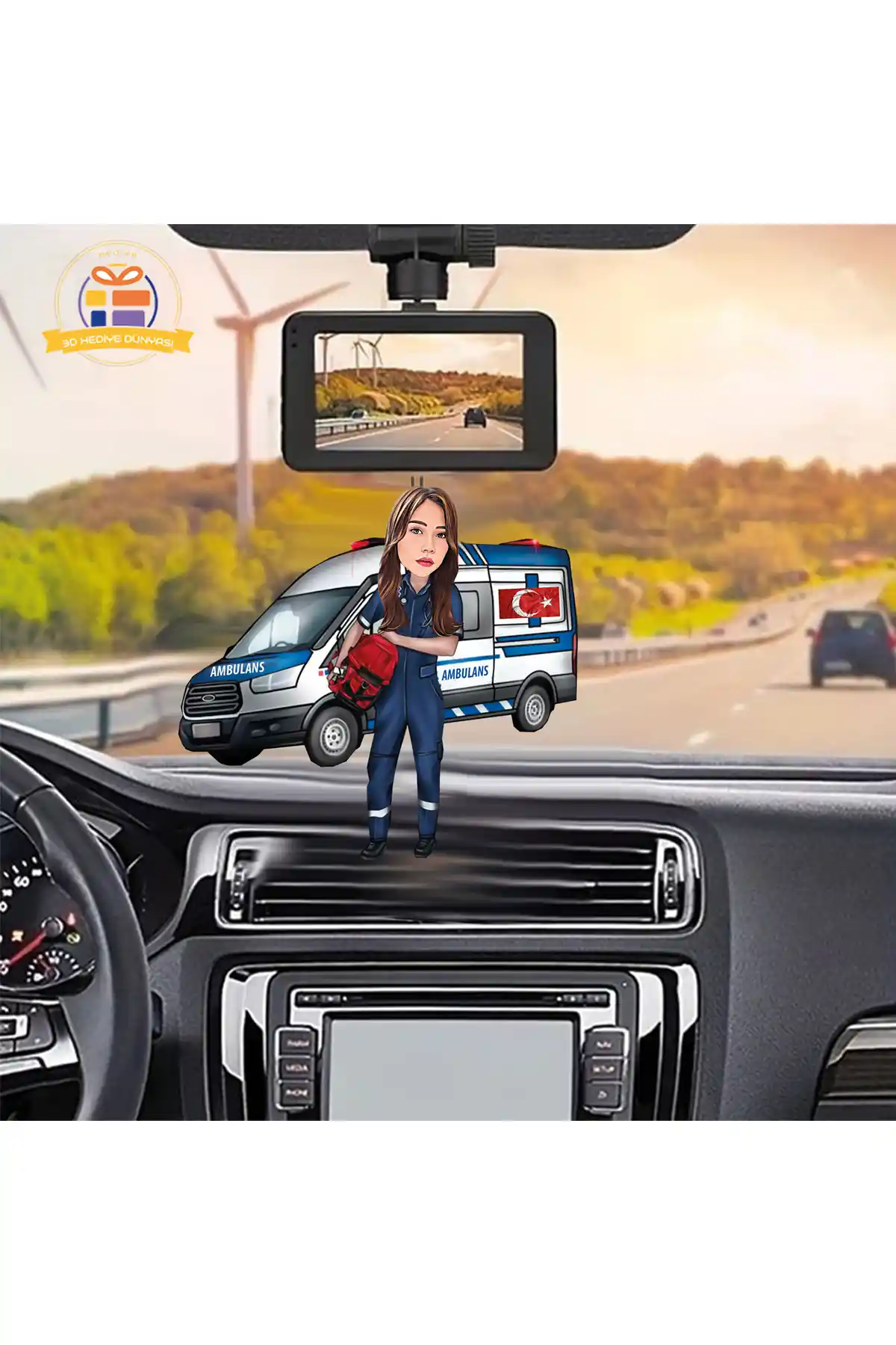 Araba Dikiz Aynası Süsü: Modern ve Özel Tasarım Ahşap Dekoratif Aksesuar