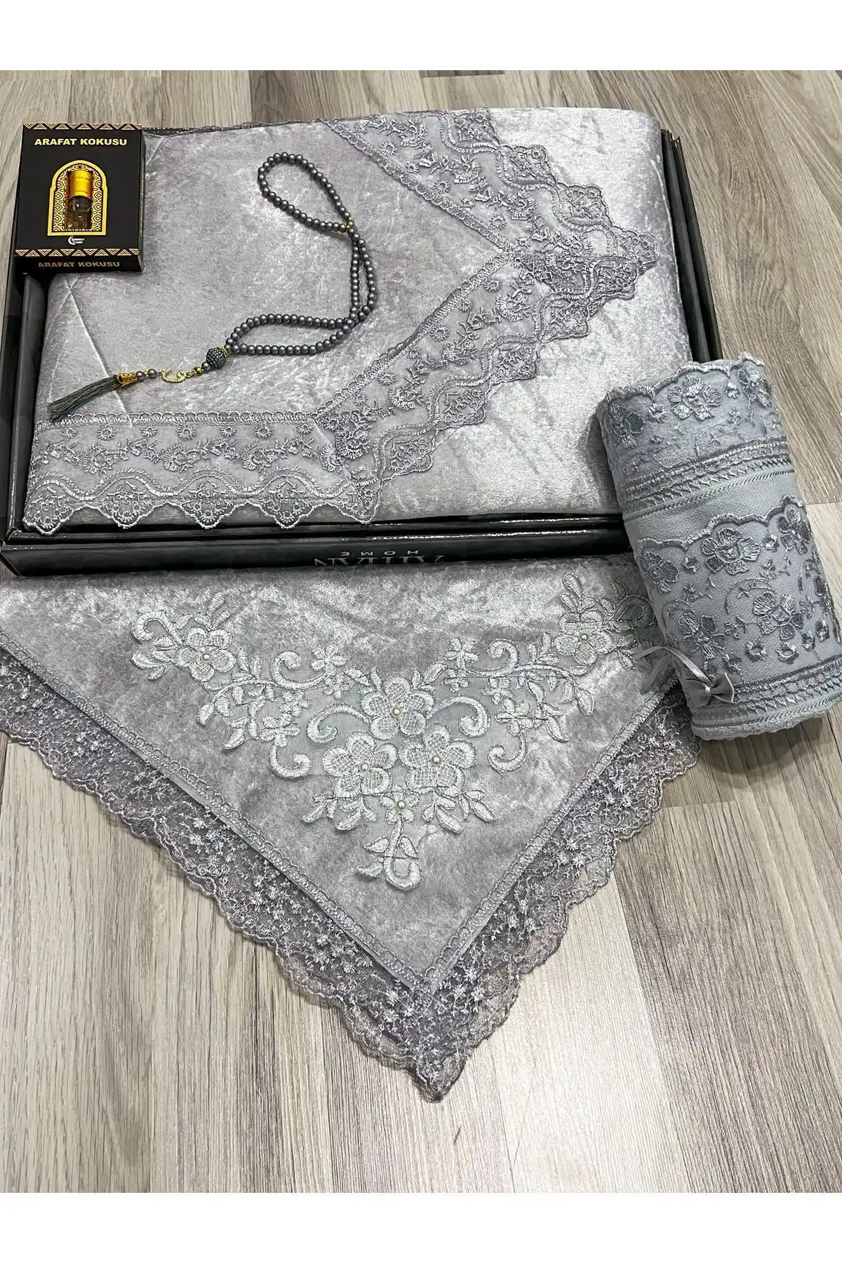 AYHANHOME 5 Parça Seccade Takımı Gri Modern Tasarım Dayanıklı ve Şık