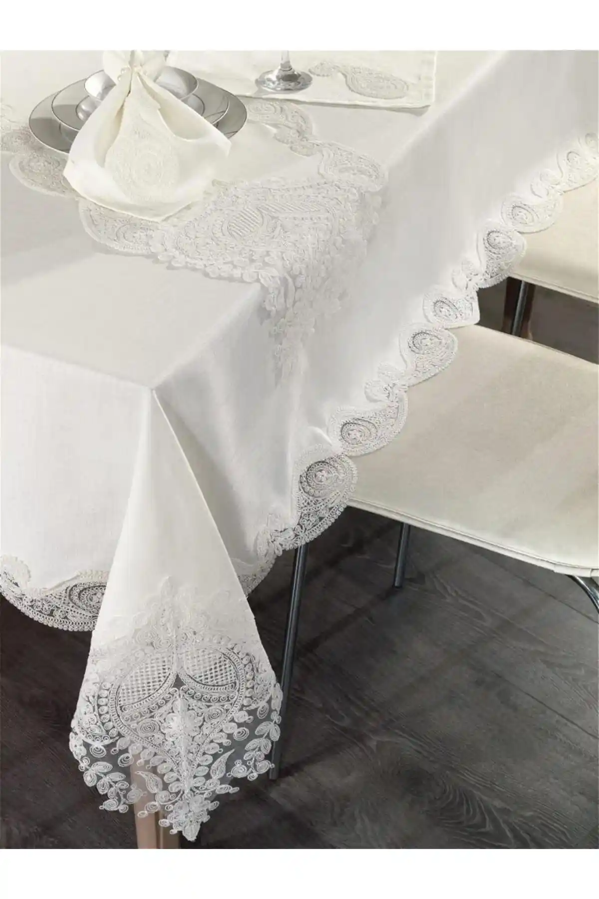 Bursa Çeyiz Lotus Gardenya Yemek Takımı 26 Parça 12 Kişilik Modern ve Şık Tasarım