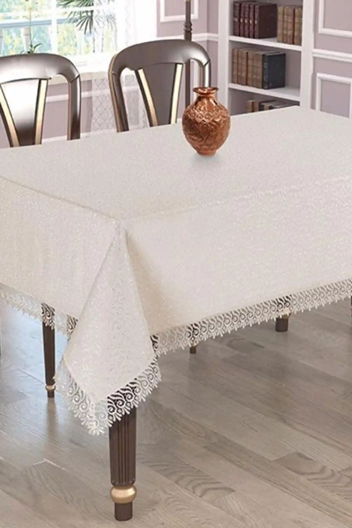 Çeyiz Diyarı Kdk Dertsiz Es Güpürlü Masa Örtüsü: Zarif ve Dayanıklı Ev Dekorasyonu İçin