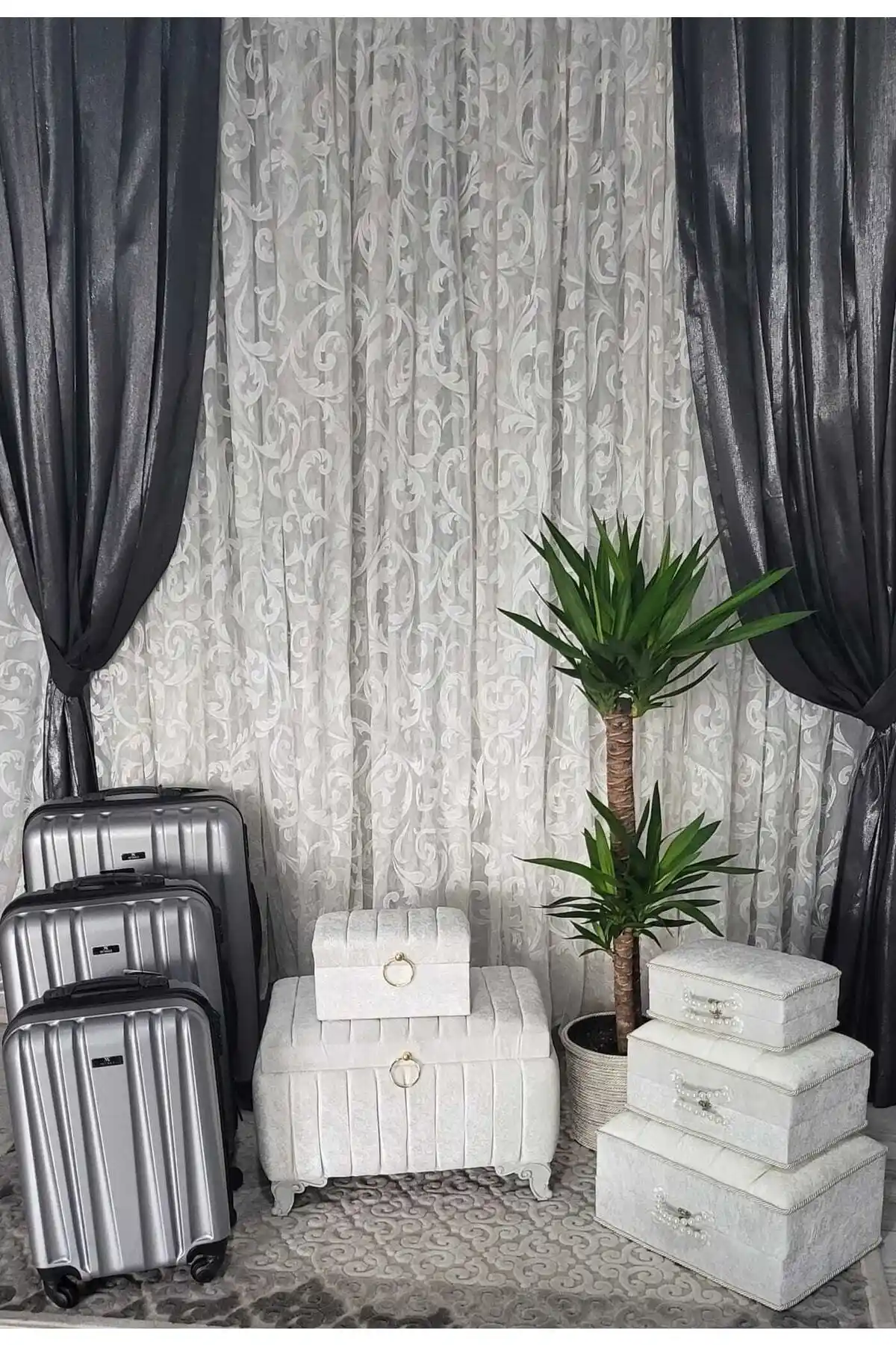 Duru Çeyiz Sanatları 8'li Düğün Paketi Geleneksel ve Modern Tasarım Çeyiz Seti