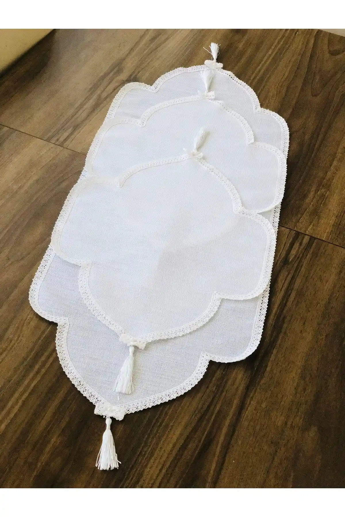 Genel Markalar 3 Parça Püsküllü İşlemelik Yatak Odası Takımı Modern ve Şık Tasarım