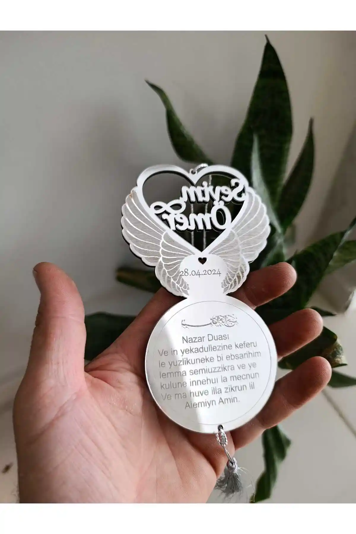 Kadan Enerji ve Güvenlik Sistemleri Gümüş Dikiz Aynası Süsü Doğa Temalı Şık Tasarım