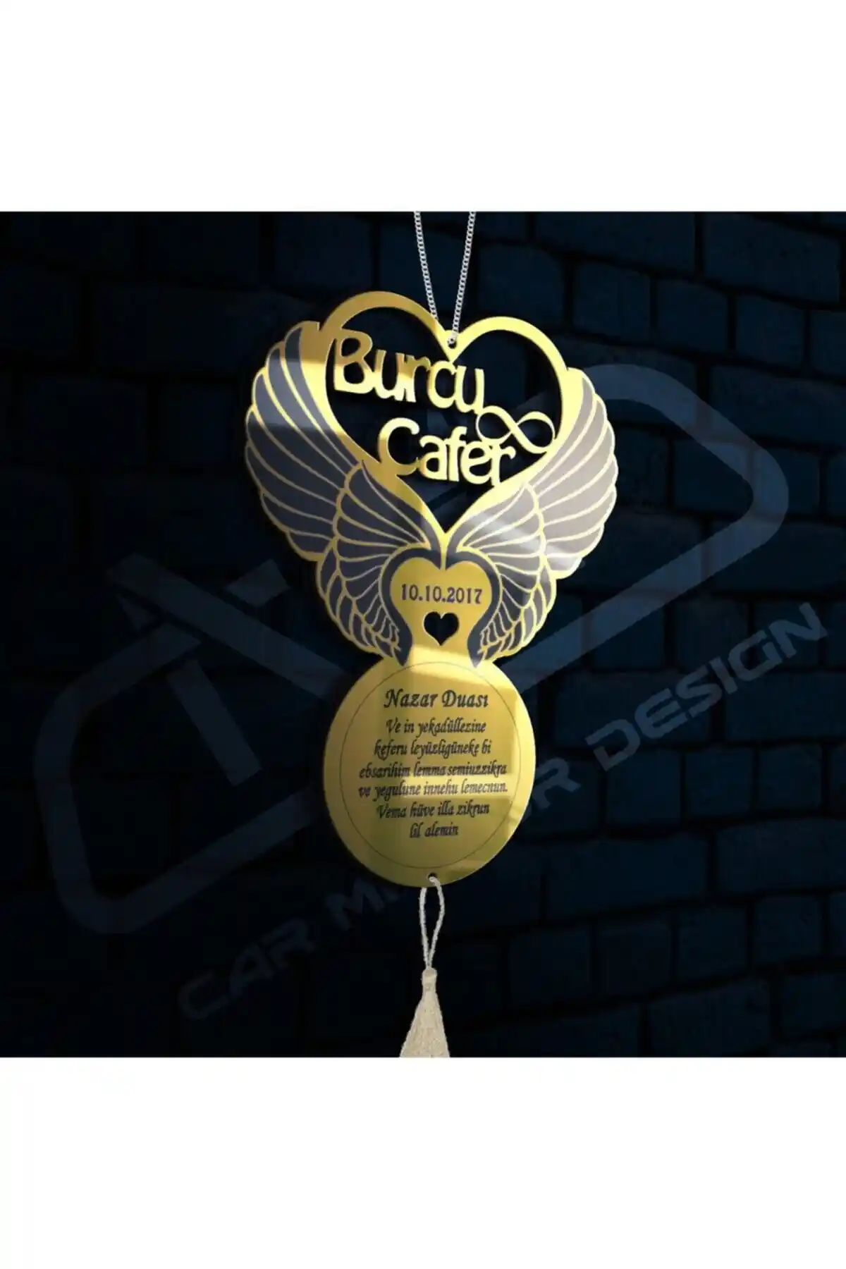 Kişiye Özel Pleksi Dikiz Aynası Süsü ile Aracınıza Estetik ve Renk Katın