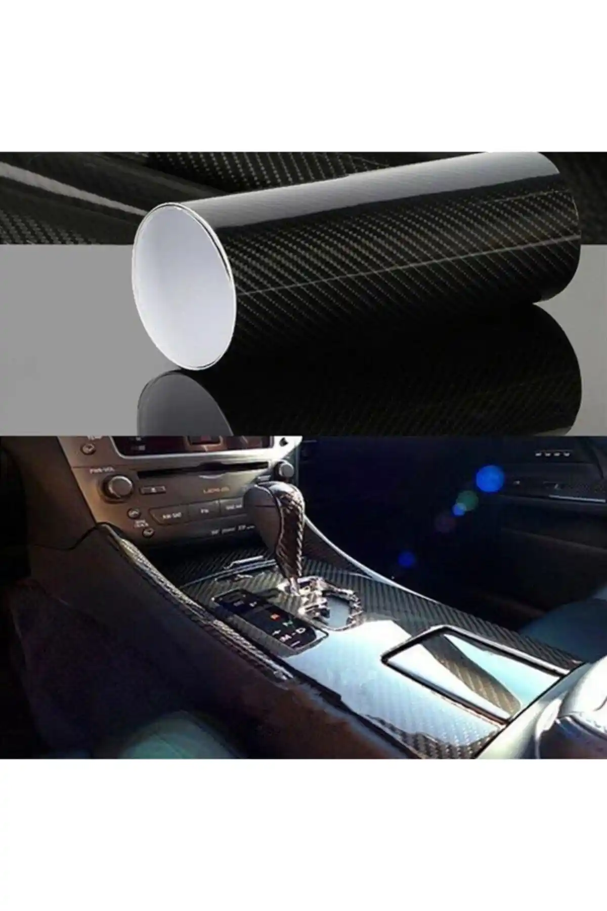 NewVario 6D Karbon Folyo Parlak 40 Cm X 1 Metre Modern ve Dayanıklı Dekoratif Kaplama