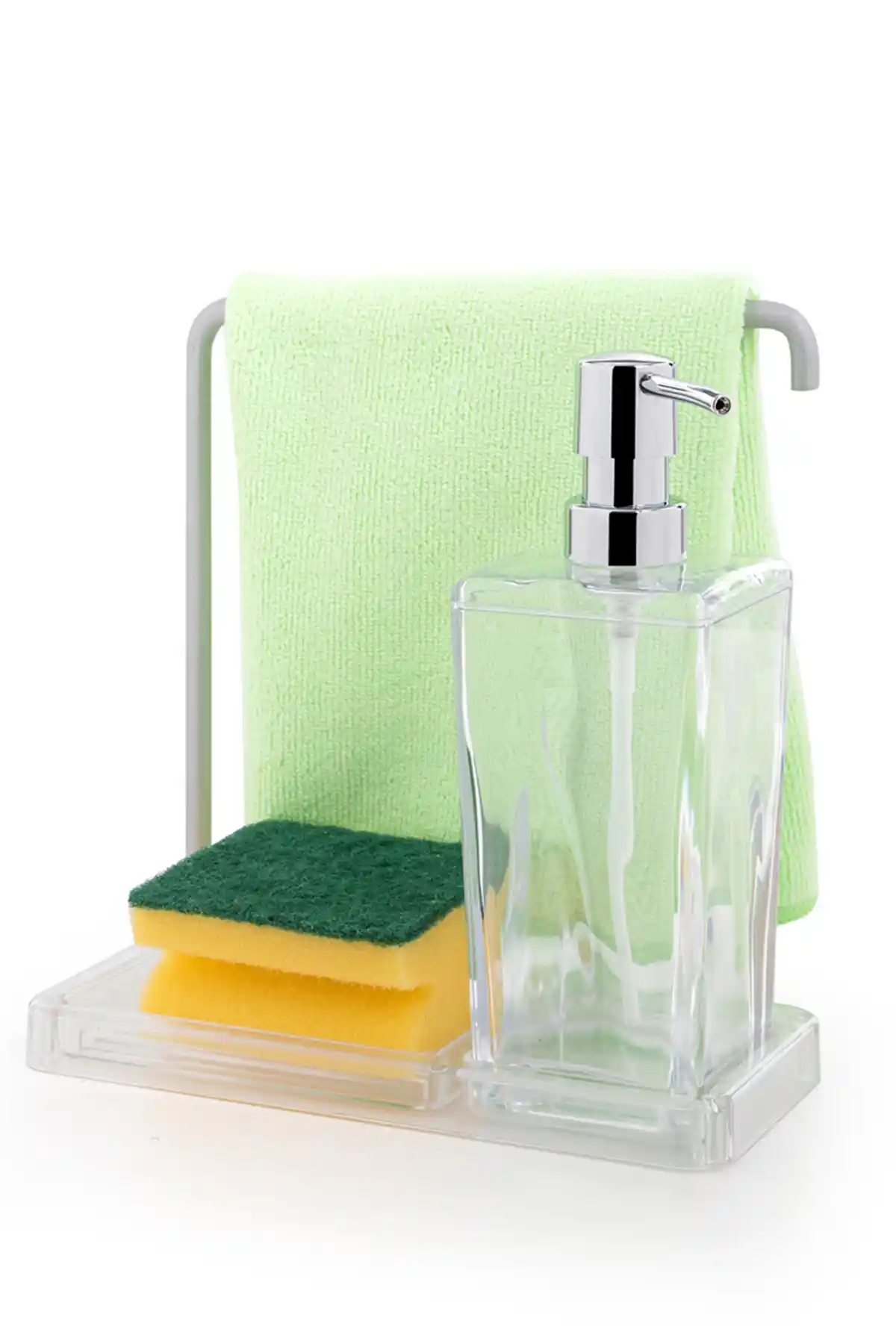 Prima Nova Luna Paslanmaz Aluminyum Bez Askılı Mutfak Sıvı Sabunluk Modern ve Dayanıklı Tasarım