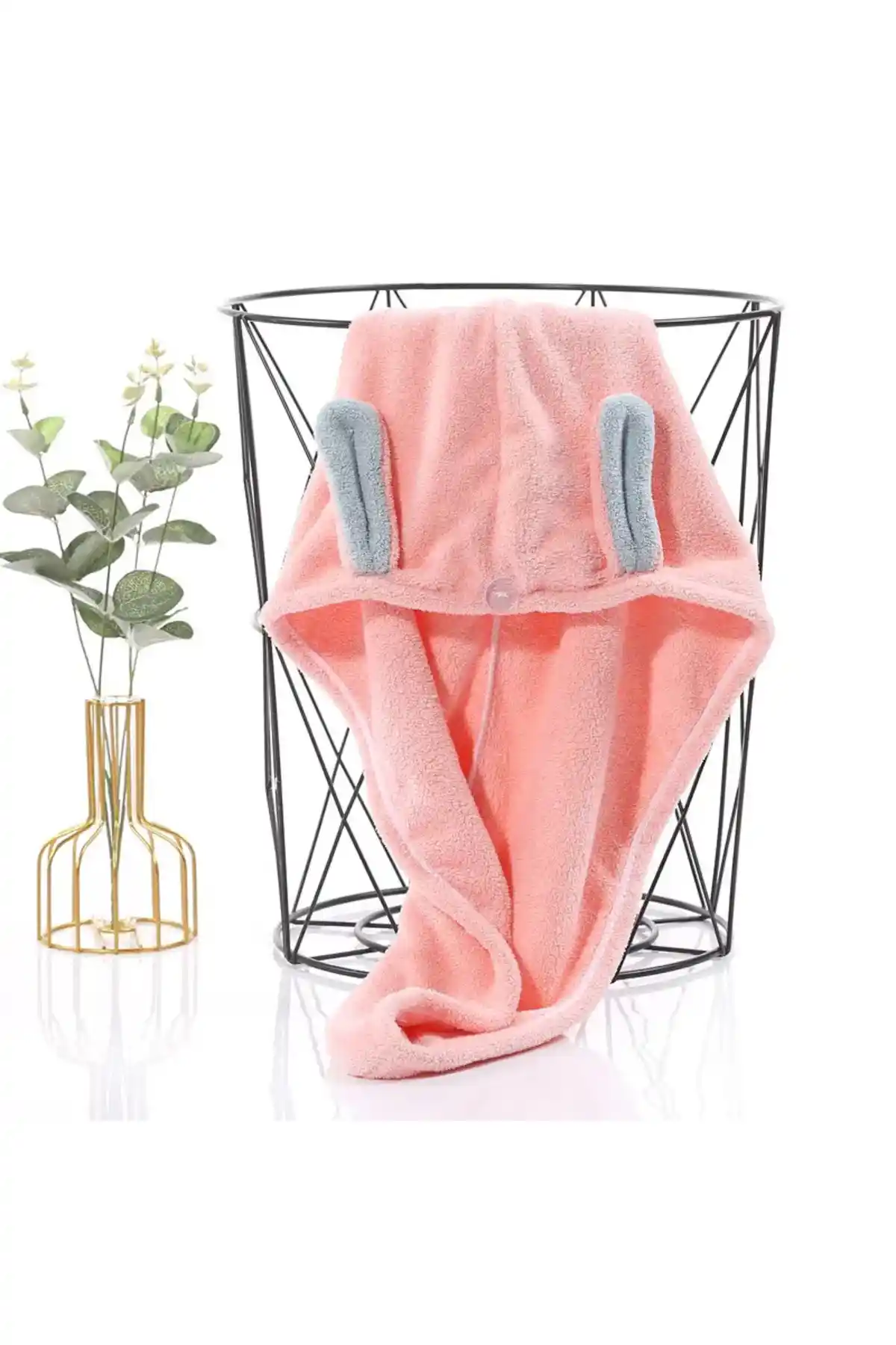 SB SizinBazar Pembe Pamuklu Saç Bonesi: Şık ve İşlevsel Geniş Boyutlu Saç Kurulama Aksesuarı