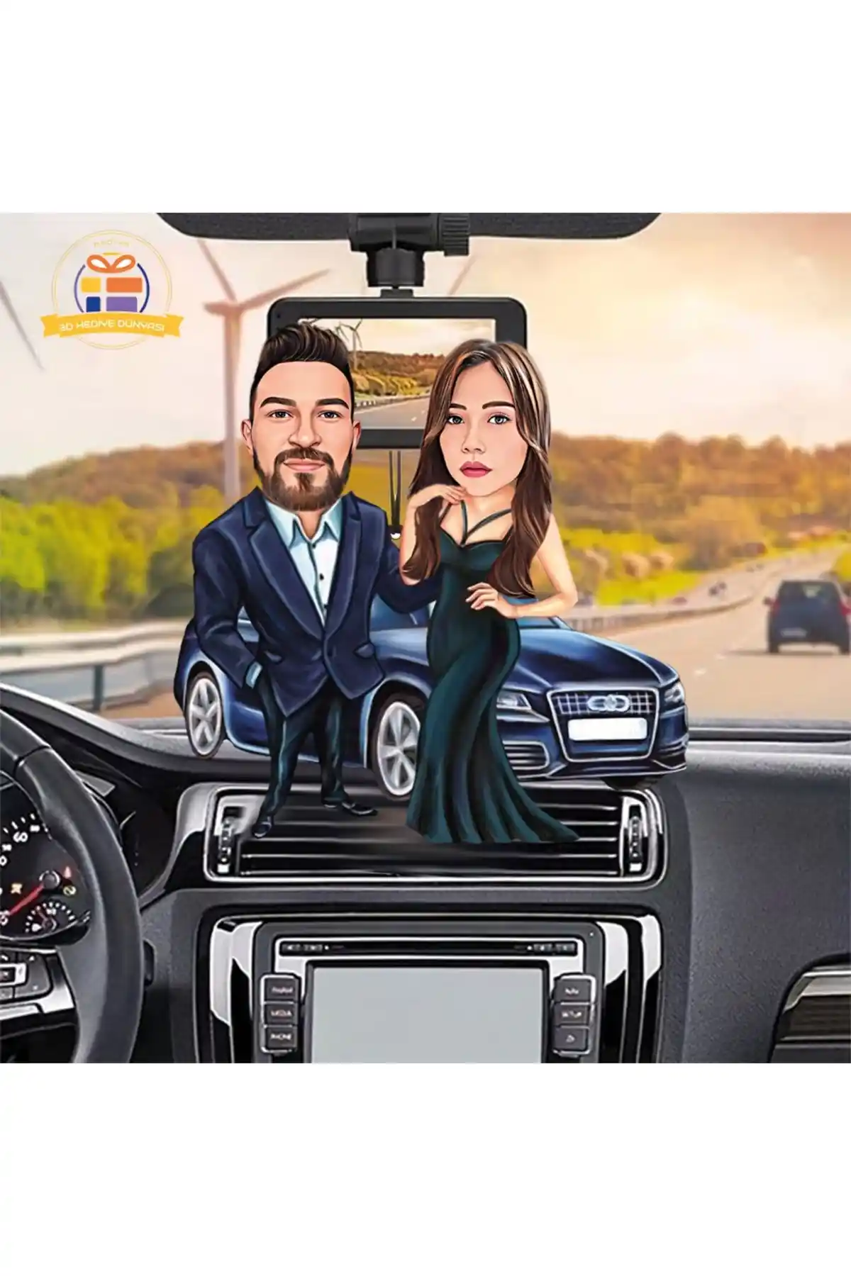 Sevgili Temalı 3D Masa Üstü Biblo ve Araba Dikiz Aynası Süsü Dekorasyon Fırsatları