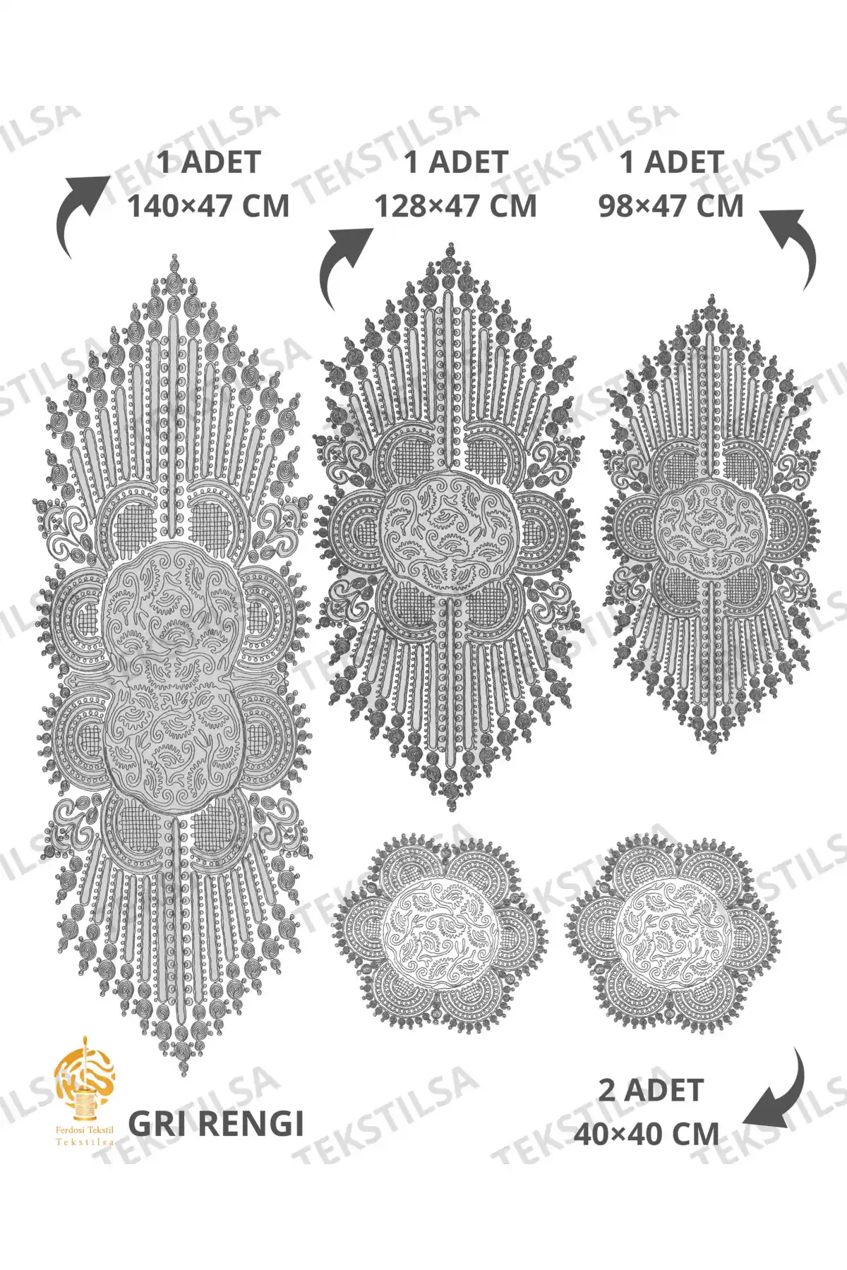 Tekstilsa Lüks Saten Masa Örtüsü Gri Tonlarıyla Modern ve Dayanıklı Tasarım