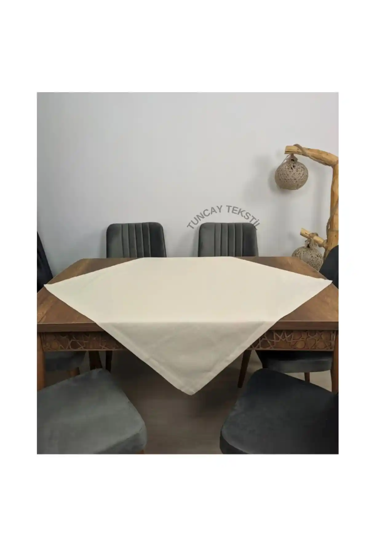 Tuncay Tekstil Sade Düz Keten Kumaş Modern Kare Örtü Ev Dekorasyonunda Zarif ve Dayanıklı Seçenek