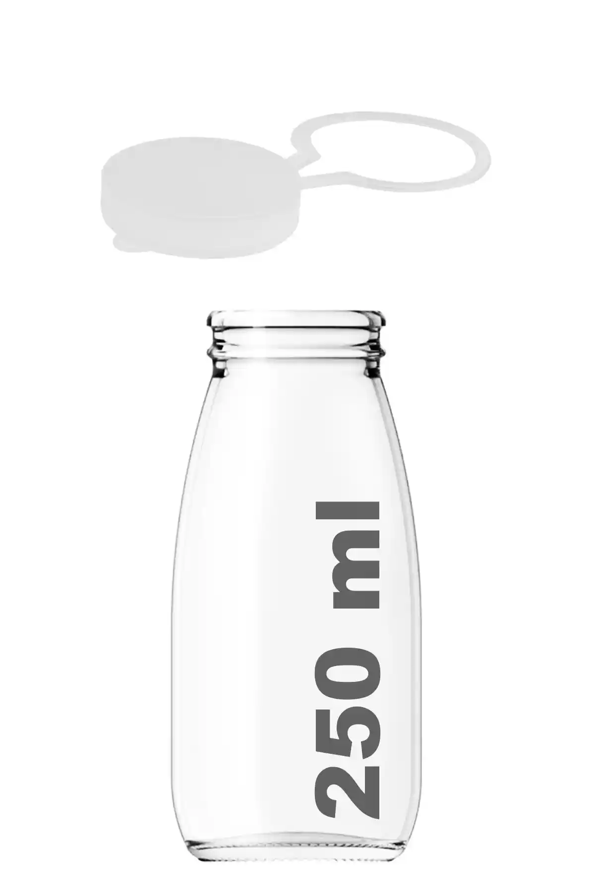 Afracam 250 ml Şeffaf Cam Şişe: Sağlıklı, Dayanıklı ve Estetik İçecek Saklama Çözümü